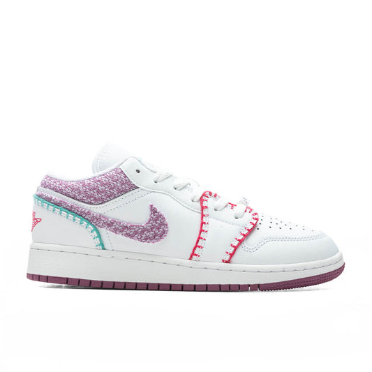 Air Jordan 1 Low SE (GS) - White/Light Bordeaux/Rush Pink