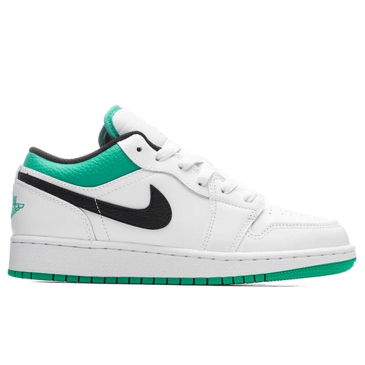 Air Jordan 1 Low (GS) - White/Stadium Green/Black