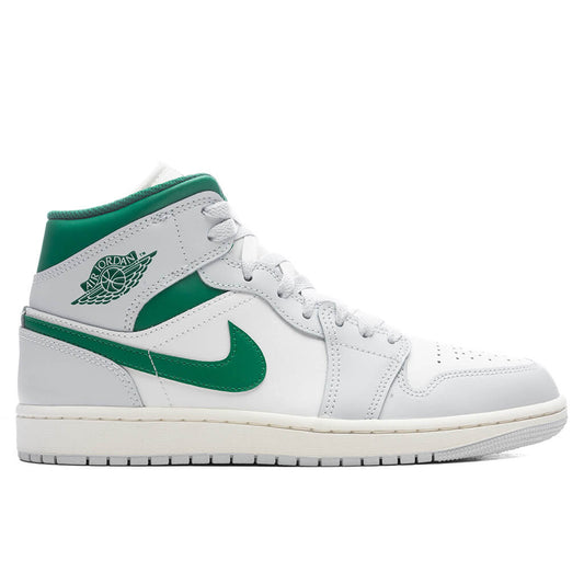 Air Jordan 1 Mid - Summit White/Pine Green/Pure Platinum