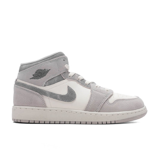 Air Jordan 1 Mid SE (GS) - Neutral Grey/Smoke Grey/Sail