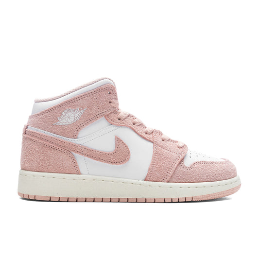 Air Jordan 1 Mid SE (GS) - White/Legend Pink/Sail
