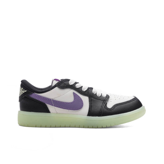Air Jordan 1 Retro Low OG (PS) - Black/Black Raspberry/Volt Tint