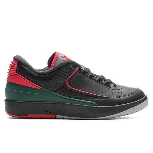 Air Jordan 2 Retro Low 'Christmas' - Black/Fire Red/Cement Grey