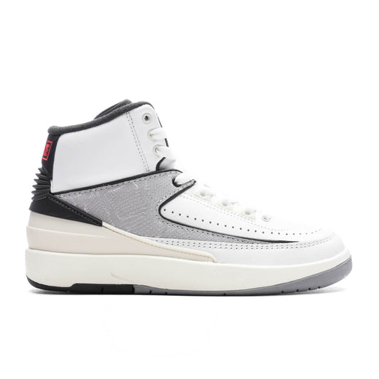 Air Jordan 2 Retro (GS) 'Python' - White/Fire Red/Cement Grey