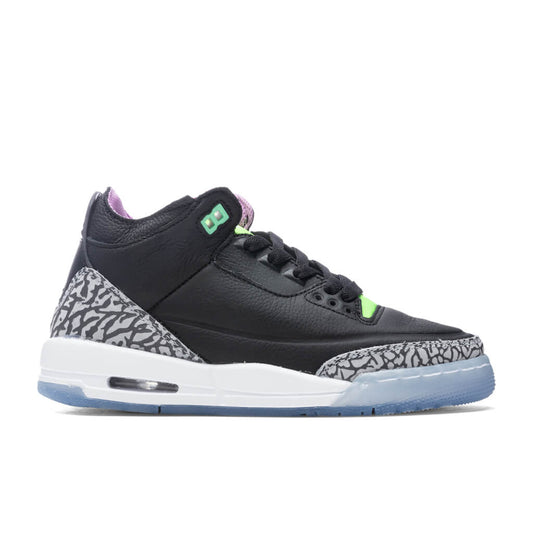 Air Jordan 3 Retro SE (GS) 'Electric Green' - Black/Violet Shock