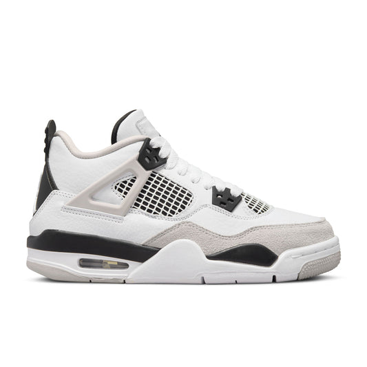 Air Jordan 4 Retro (GS) - White/Black/Neutral Grey