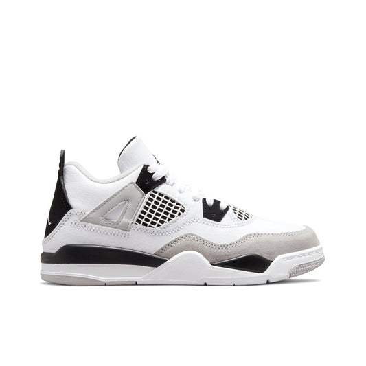 Air Jordan 4 Retro (PS) - White/Black/Neutral Grey