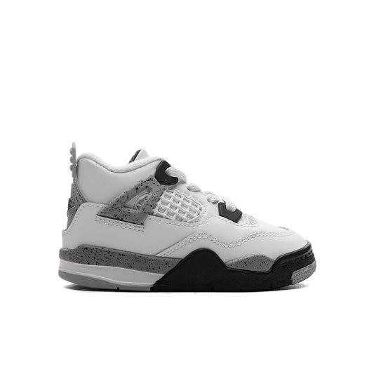 Air Jordan 4 Retro OG 'White Cement' (TD) - Summit White/Fire Red/Cement Grey/Black