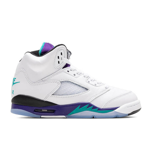 Air Jordan 5 Retro OG 'Grape' (GS) - White/New Emerald/Grape
