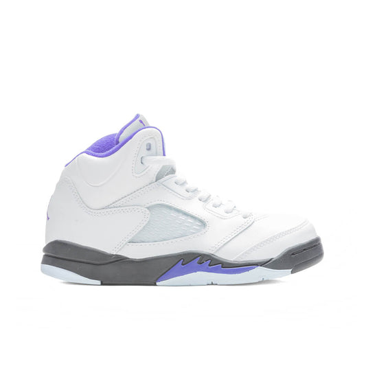Air Jordan 5 Retro (PS) - White/Dark Concord/Black