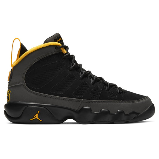 Air Jordan 9 Retro (GS) "University Gold" - Black/Dark Charcoal