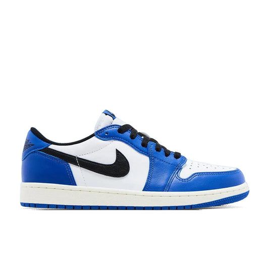 Air Jordan 1 Low OG (GS) - White/Black/Game Royal/Sail