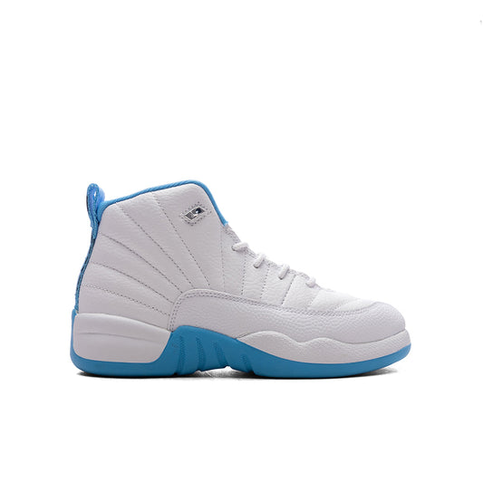 Air Jordan 12 Retro 'Melo' (PS) - White/University Blue/Metallic Silver