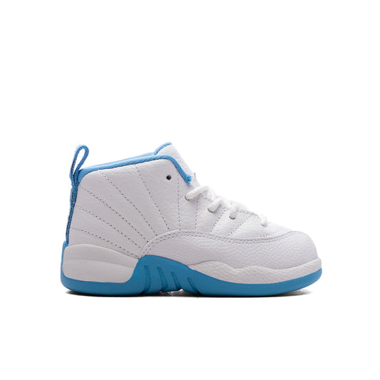 Air Jordan 12 Retro 'Melo' (TD) - White/University Blue/Metallic Silver