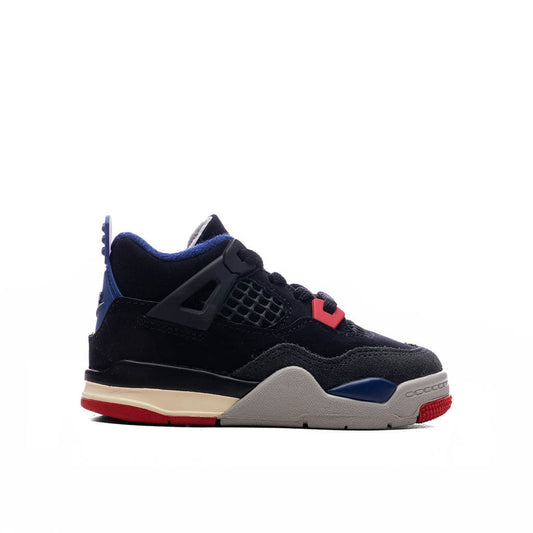 Air Jordan 4 Retro 'Rare Air' (TD) - Black/Fire Red/Deep Royal Blue