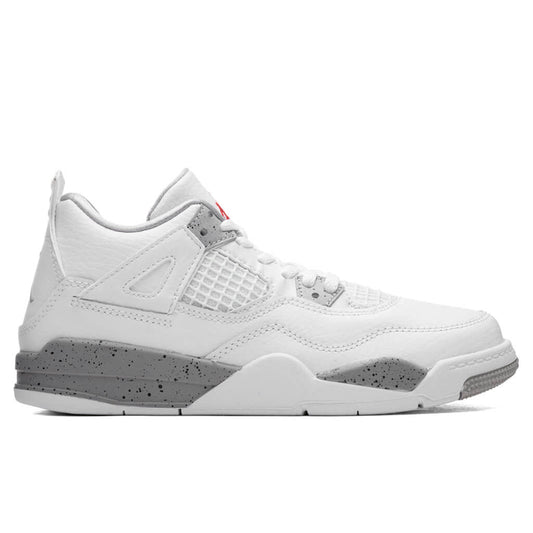 Air Jordan 4 Retro (PS) - White/Fire Red
