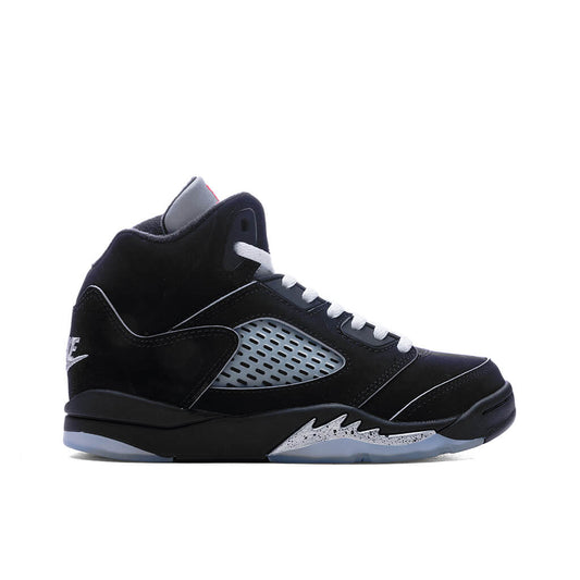 Air Jordan 5 Retro OG 'Black Metallic Reimagined' (PS) - Black/White/Metallic Silver/Fire Red