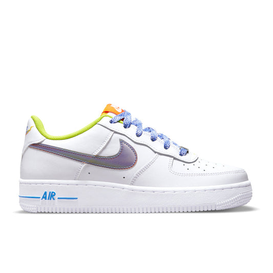 Air Force 1 LV8 (GS) - White/Multicolor/Medium Blue