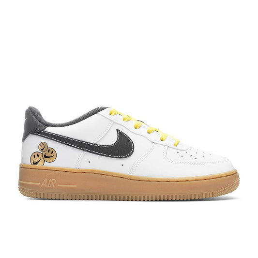 Air Force 1 LV8 (GS) - White/Anthracite/Yellow Strike