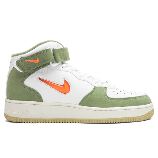 Air Force 1 Mid QS - White/Total Orange/Oil Green