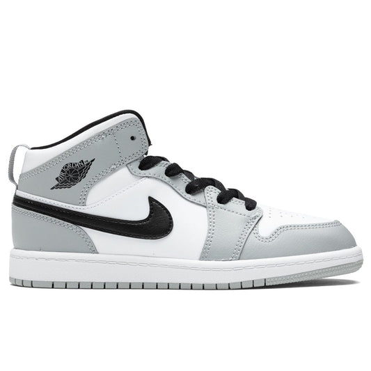 Air Jordan 1 Mid (PS) - Light Smoke Grey/Black/White