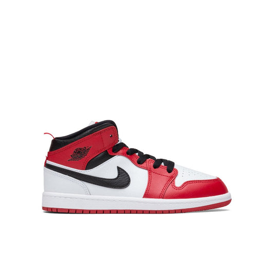 Air Jordan 1 Mid (PS) - White/Gym Red