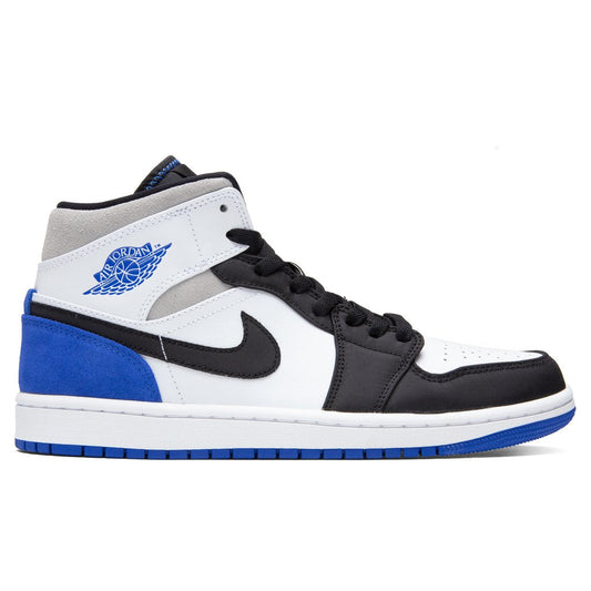 Air Jordan 1 Mid "Royal Black Toe" - Black/White/Blue